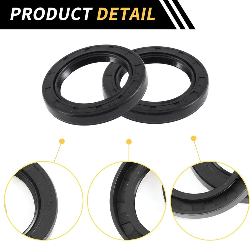 REPAIROCK Universal Oil Seal TC Double Lip W Steel Spring Seal Ring Rotary Shaft Seal 40x58x8mm High Pressure NBR Rubber Black 5pcs - Image 5